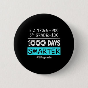 Chapa Redonda De 5 Cm Profesor de quinto grado 1000 días más inteligente