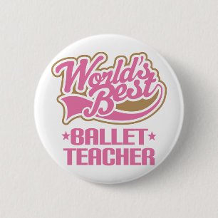 Chapa Redonda De 5 Cm Profesor lindo del ballet