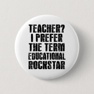Chapa Redonda De 5 Cm ¿Profesor? Prefiero El Término Educativo Rocksta