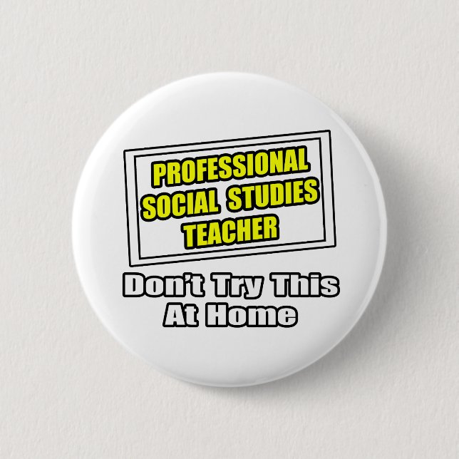 Chapa Redonda De 5 Cm Profesora de Estudios Sociales Profesionales... Ch (Anverso)