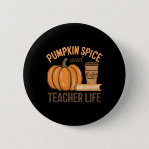 Chapa Redonda De 5 Cm Profesora De Halloween Y Especias