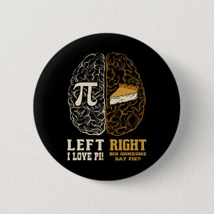 Chapa Redonda De 5 Cm Profesora de matemáticas del Día del Pi del Brain 