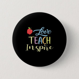 Chapa Redonda De 5 Cm Profesora de Regalos Inspire de enseñanza de amo