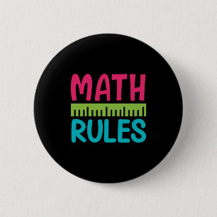Chapa Redonda De 5 Cm Profesora de Regalos Reglas matemáticas