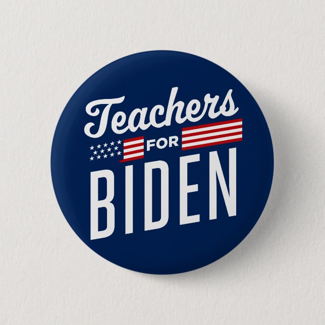 Chapa Redonda De 5 Cm Profesores de Biden 2024 (Anverso)