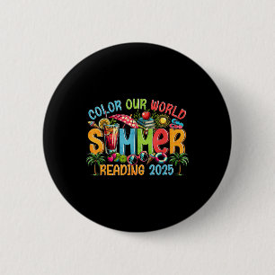Chapa Redonda De 5 Cm Programa de lecturas de verano de 2025 en color