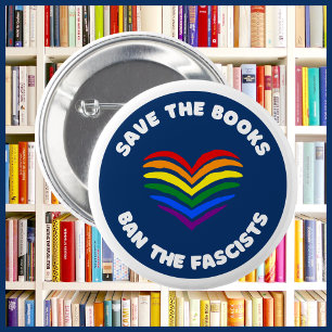 Chapa Redonda De 5 Cm Prohibición de libro contra la censura alrededor d