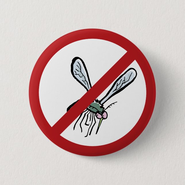 Chapa Redonda De 5 Cm ¡prohibidos los mosquitos! (Anverso)