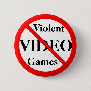 Chapa Redonda De 5 Cm Prohibir los videojuegos violentos