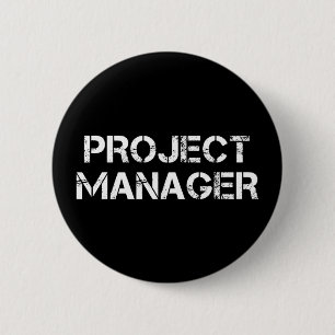 Chapa Redonda De 5 Cm Project Manager Industrial Font Gift