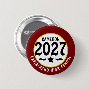 Chapa Redonda De 5 Cm Promoción de la clase de 2027 graduación