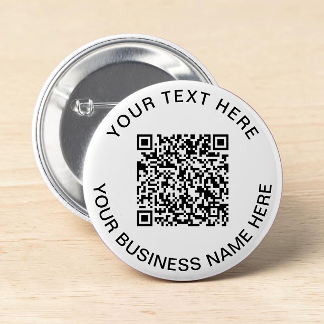 Chapa Redonda De 5 Cm Promocional de código QR (QR Code Promotional Button Pin)