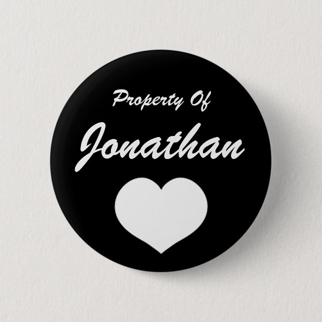 Chapa Redonda De 5 Cm Propiedad de (su nombre) (Anverso)