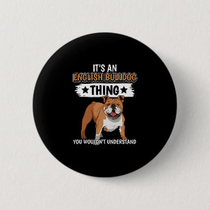 Chapa Redonda De 5 Cm Propietario es un Bulldog inglés cosa del toro ing
