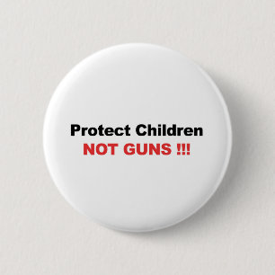 Chapa Redonda De 5 Cm Proteger niños, no armas