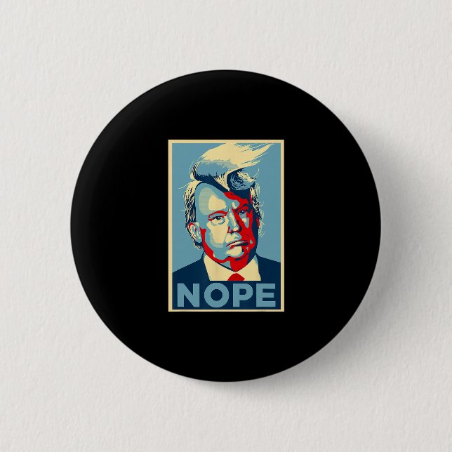 Chapa Redonda De 5 Cm Protesta de Nope (Anverso)