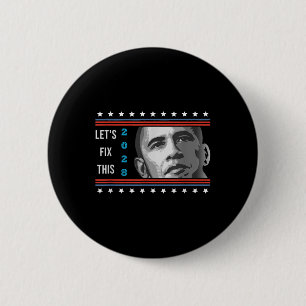 Chapa Redonda De 5 Cm Protesta Política Patriótica De Obama 2028 En Eeuu