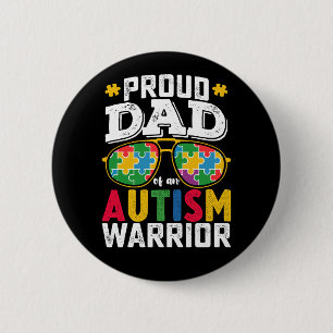 Chapa Redonda De 5 Cm Proud Dad Of An Autism Warrior Family