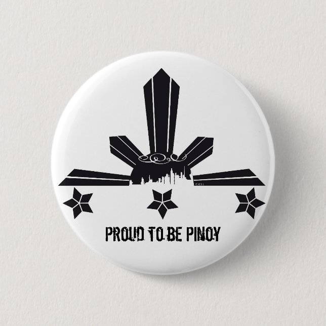 Chapa Redonda De 5 Cm proud to pinoy button (Anverso)