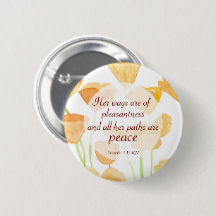 Chapa Redonda De 5 Cm Proverbios Biblia Scripting California Poppies