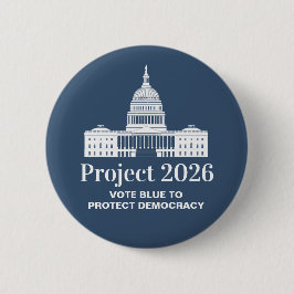 Chapa Redonda De 5 Cm Proyecto 2026 Vota por la Democracia