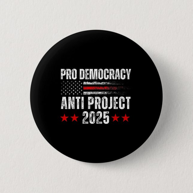 Chapa Redonda De 5 Cm Proyecto Anti Democracia 2025 Detener Proyecto 202 (Anverso)