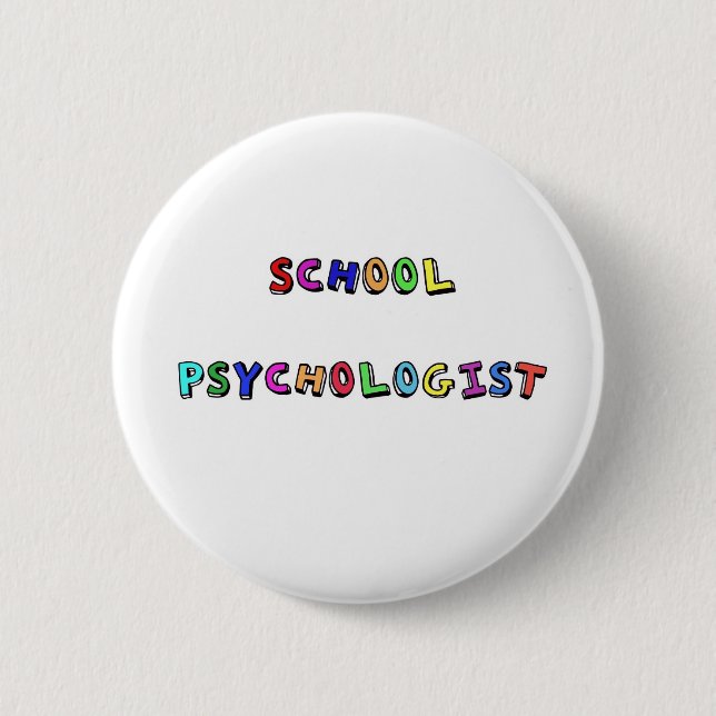 CHAPA REDONDA DE 5 CM PSICÓLOGO DE LA ESCUELA (Anverso)