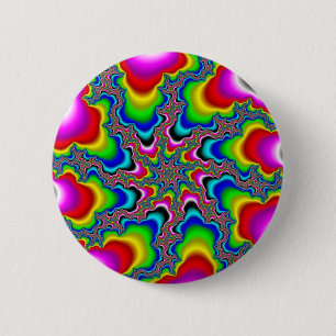 Chapa Redonda De 5 Cm Psykedelica - Fractal