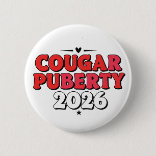 Chapa Redonda De 5 Cm Pubertad de Puma 2026 Humor Retro Menopausia Diver