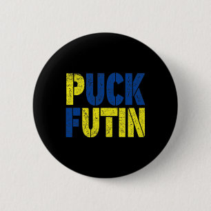 Chapa Redonda De 5 Cm Puck Futin Para Esta Guerra - Guerra En Ucrania -