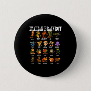 Chapa Redonda De 5 Cm Pudrición Cerebral Italiana Memes Divertidos Itali