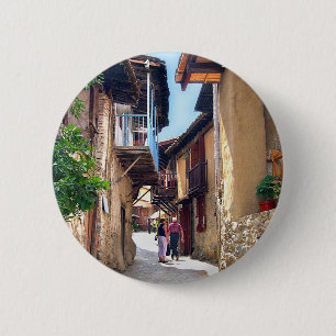 Chapa Redonda De 5 Cm Pueblo de montaña de Chipre