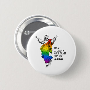 Chapa Redonda De 5 Cm ¿Puedo conseguir a un hombre gay aquí