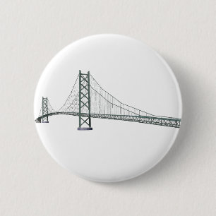 Chapa Redonda De 5 Cm Puente colgante Akashi Kaikyo: Pearl Bridge