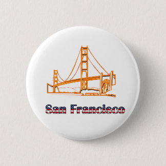 Chapa Redonda De 5 Cm Puente Golden Gate