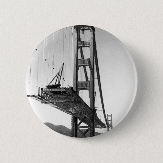 Chapa Redonda De 5 Cm Puente Golden Gate I (Anverso)