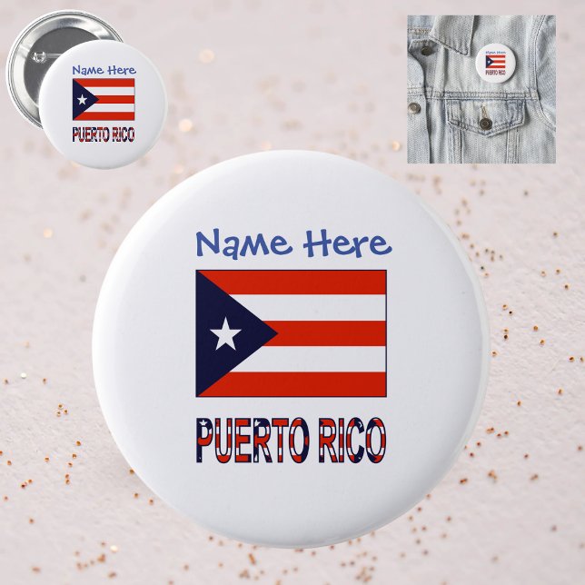 Chapa Redonda De 5 Cm Puerto Rico Bandera de Puerto Rico Personalización (Subido por el creador)