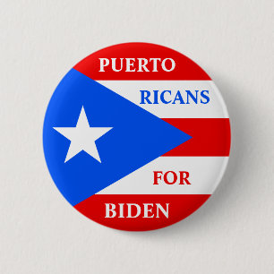 Chapa Redonda De 5 Cm Puertorriqueños Por Biden