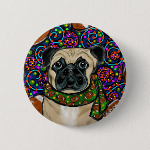 Chapa Redonda De 5 Cm Pug