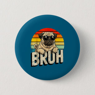 Chapa Redonda De 5 Cm Pug Dice Bruhadorable Perro Divertido Humor Moda M