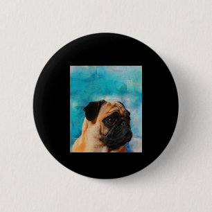 Chapa Redonda De 5 Cm Pug Portrait Cute Pug Face Pug Lover