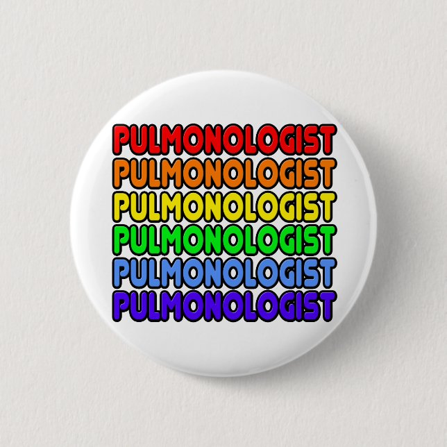 Chapa Redonda De 5 Cm Pulmonólogo del arco iris (Anverso)