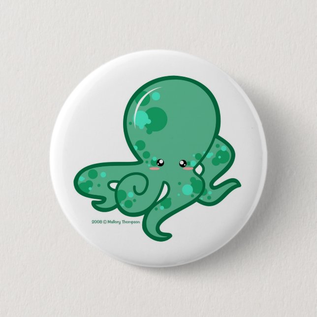 Chapa Redonda De 5 Cm Pulpo (Anverso)