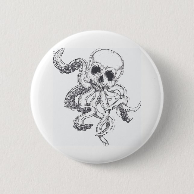 Chapa Redonda De 5 Cm Pulpo (Anverso)