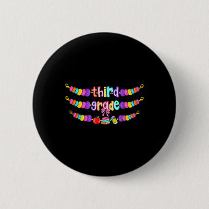 Chapa Redonda De 5 Cm Pulsera de vuelta al cole para niñas de 3er grado 