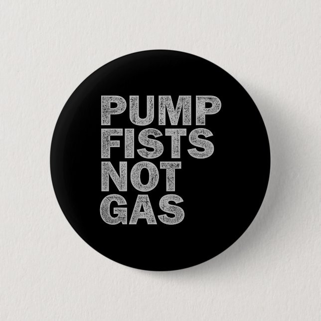 Chapa Redonda De 5 Cm Pump Fists Not Gas Funny New Jersey Beach Souvenir (Anverso)