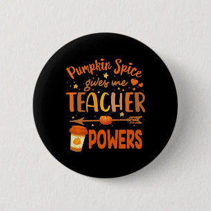 Chapa Redonda De 5 Cm Pumpkin Spice Me Da Poderes De Maestro De Acción D