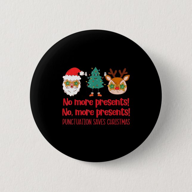 Chapa Redonda De 5 Cm Punctuation Saves Christmas Reading Teacher Ela Gr (Anverso)