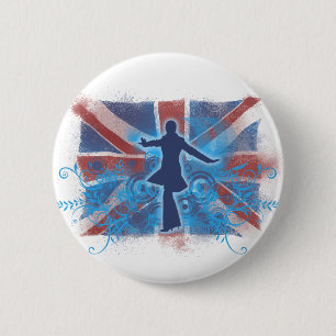 Chapa Redonda De 5 Cm Punk BRITÁNICO