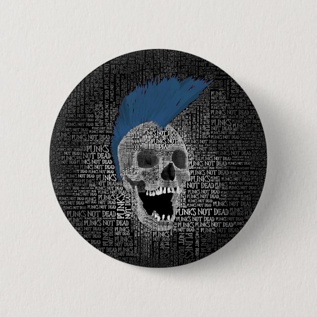 Chapa Redonda De 5 Cm Punk no muerto (Anverso)